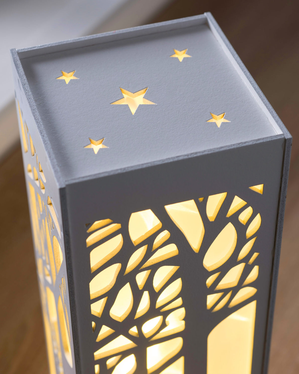 Pre-Lit Reindeer Scene Lantern, 30 cm