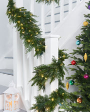 Pre-Lit Natural Fir Garland, 18 ft