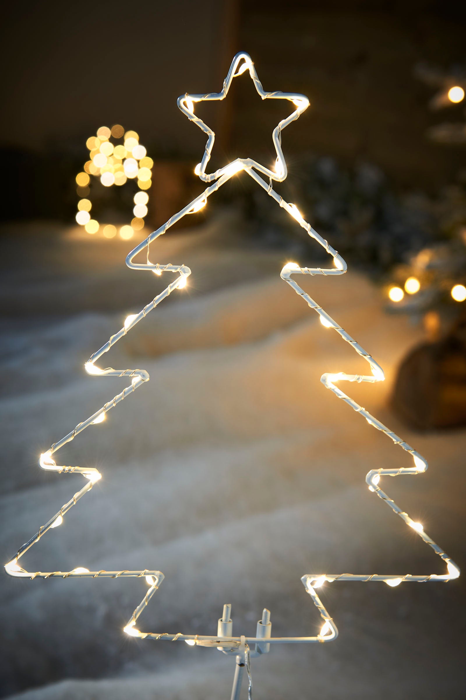 Pre-Lit Christmas Tree Pathway Stake Light, 60 cm