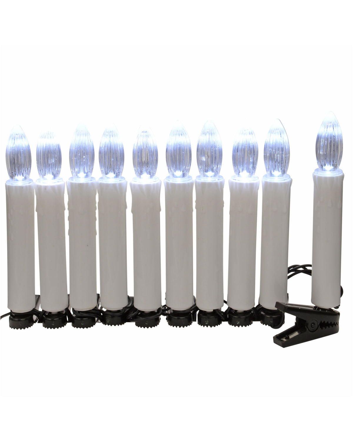 Set of 10 Flashing LED Candle Christmas Tree Lights