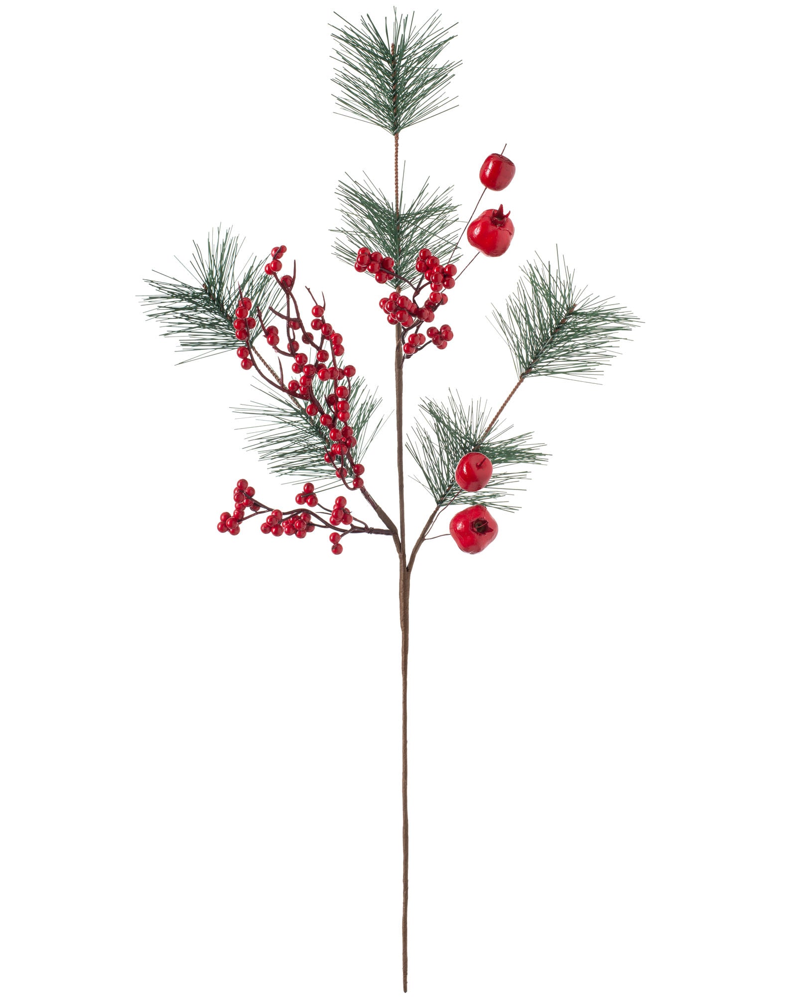 Artificial Berries Tree Pick, Red, 66 cm