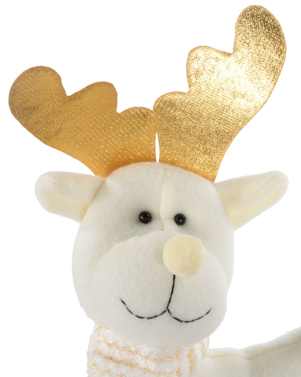 Cream & Gold Reindeer Figurine, 30 cm