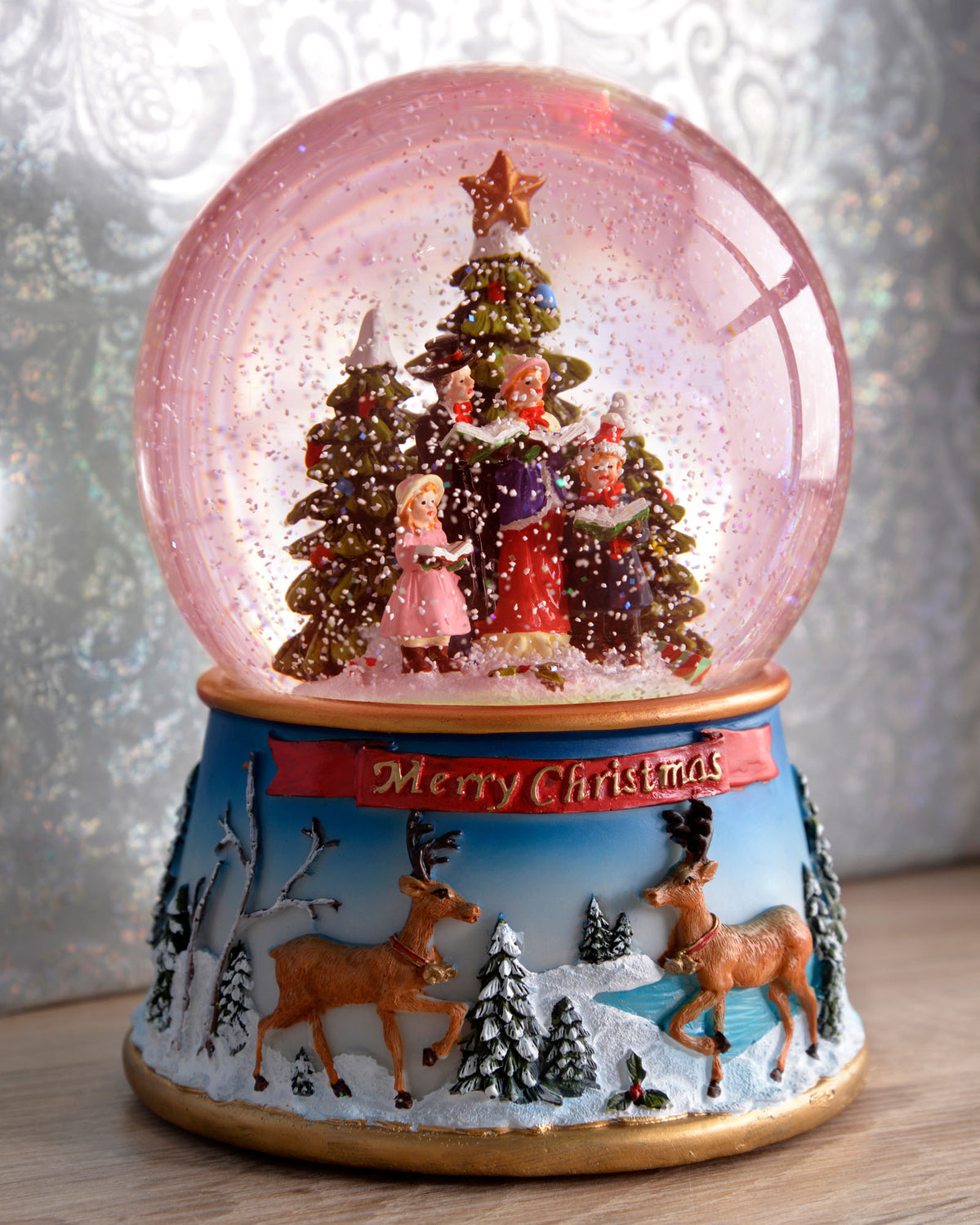 Colour Changing Carolers Snow Globe, 19 cm