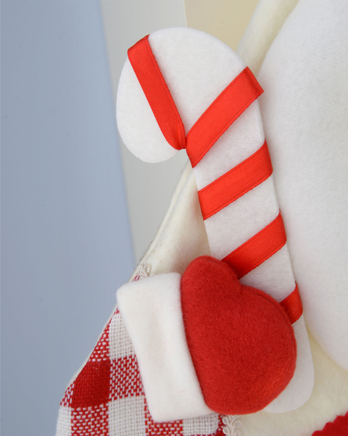 Santa Stocking, Tartan, 48 cm