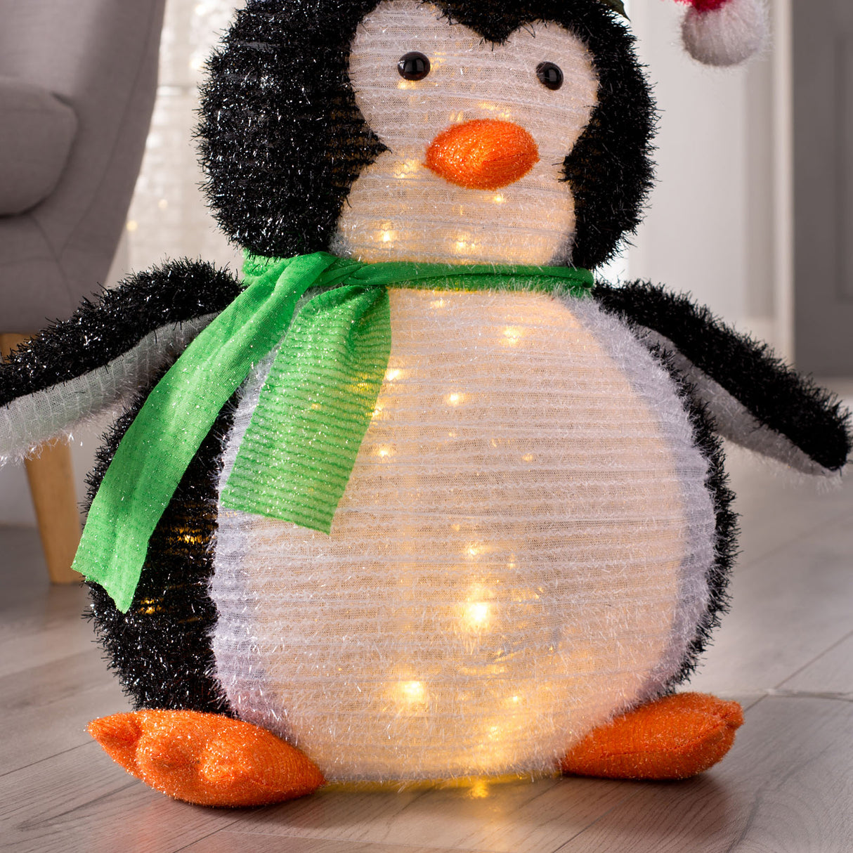 Pre-Lit Pop-Up Penguin, 65 cm