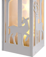 Pre-Lit Reindeer Scene Lantern, 30 cm