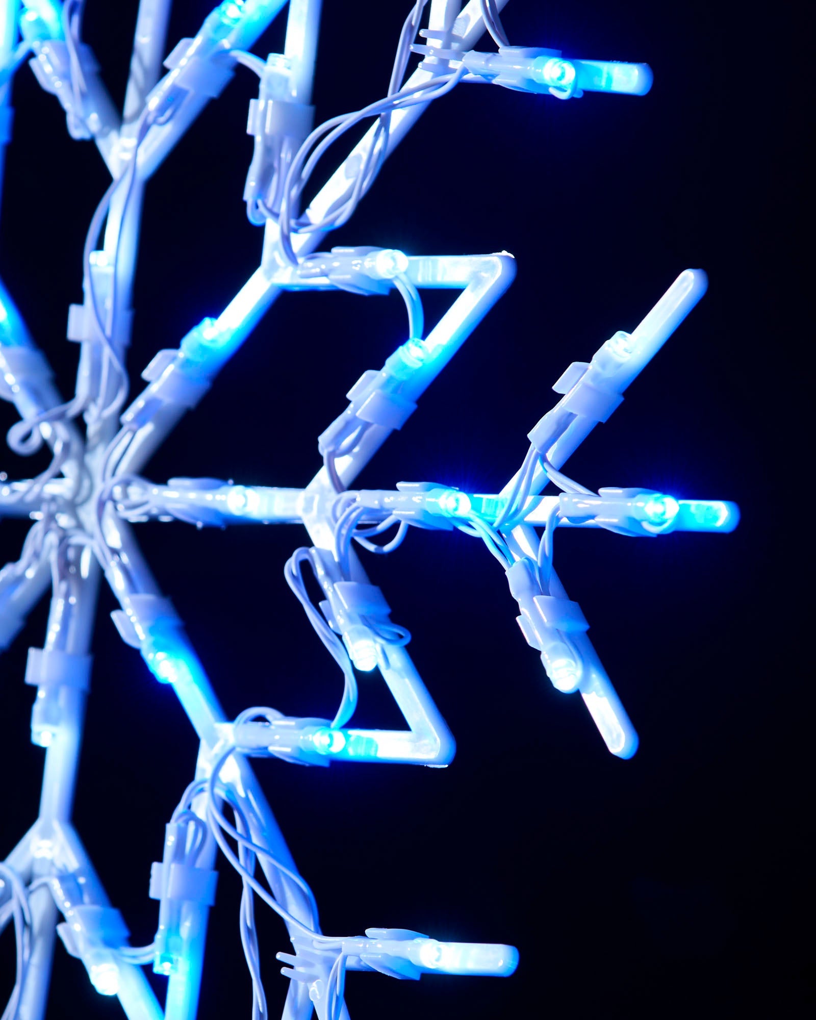 Pack of 2 Blue Snowflake Silhouettes, 36 cm
