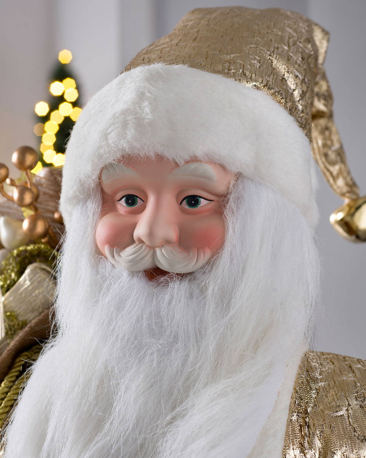 Gold Standing Santa Figurine, 92 cm