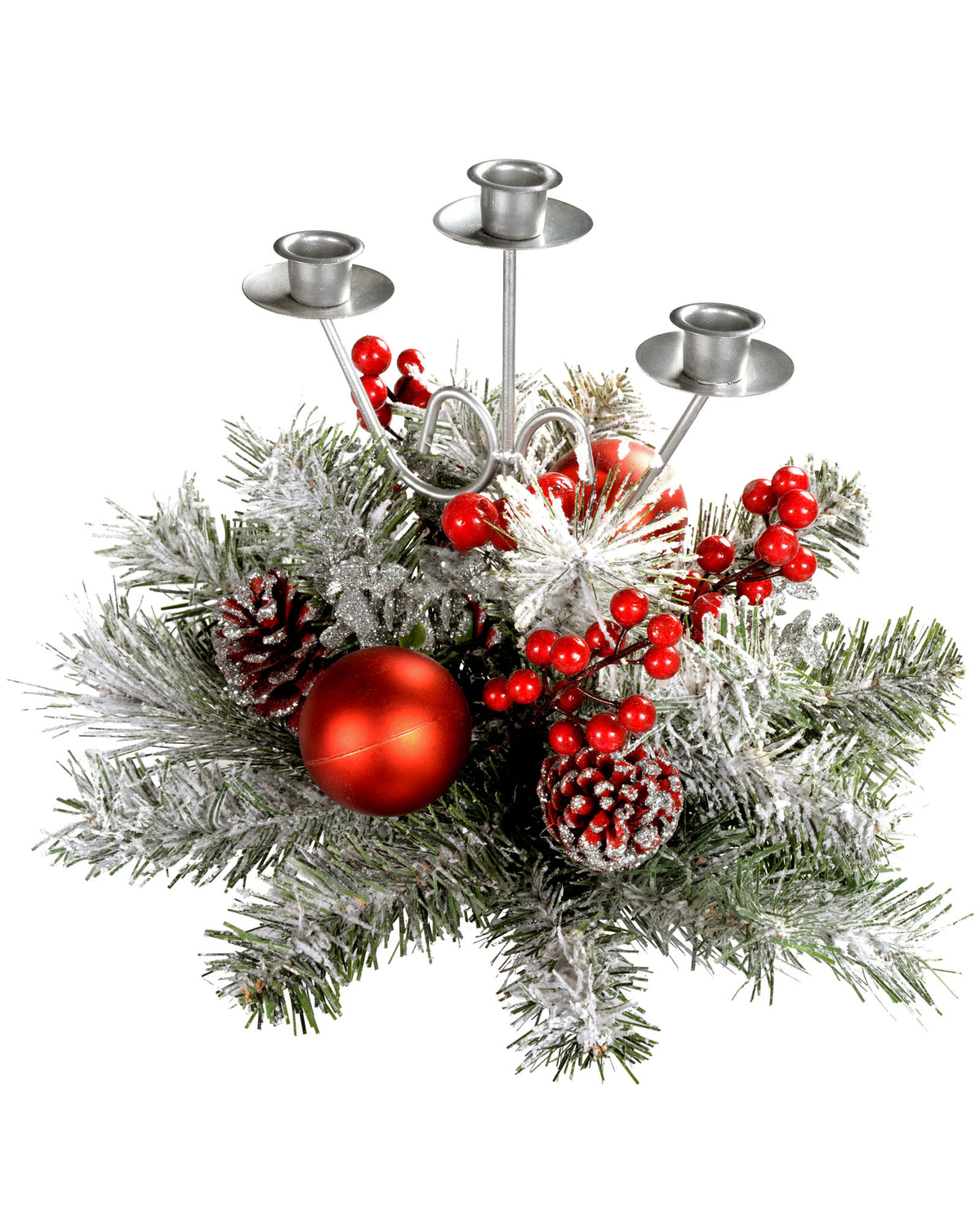 Triple Tape Decorated Candle Holder, Frosted