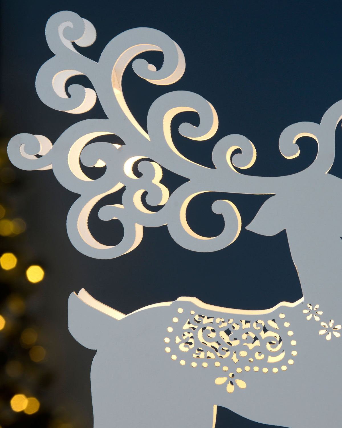Pre-Lit Wooden Reindeer, 25 cm