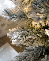 Pre-Lit Snow Flocked Pop-Up Christmas Tree