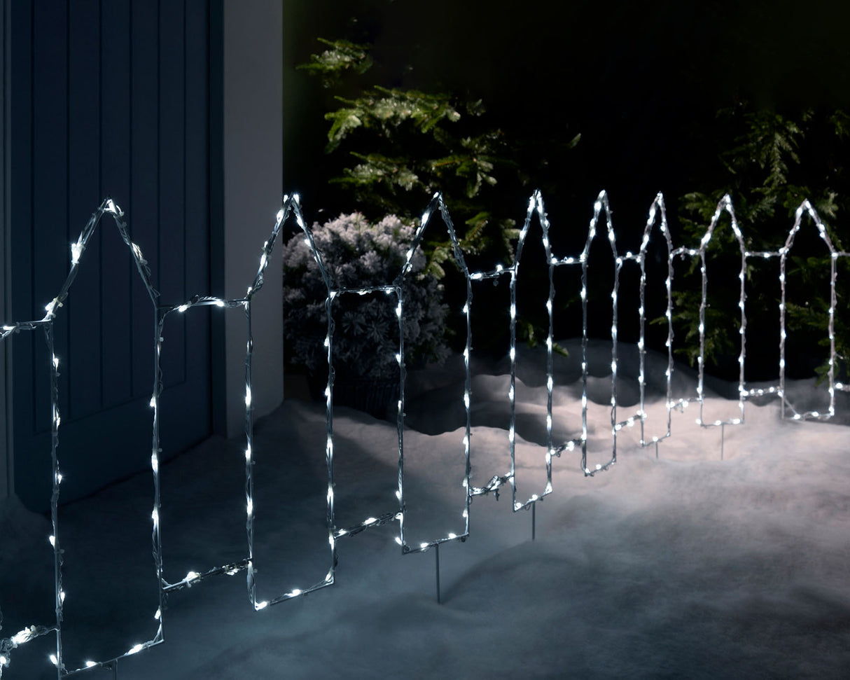 LED Picket Fence Silhouette, 3.6 m
