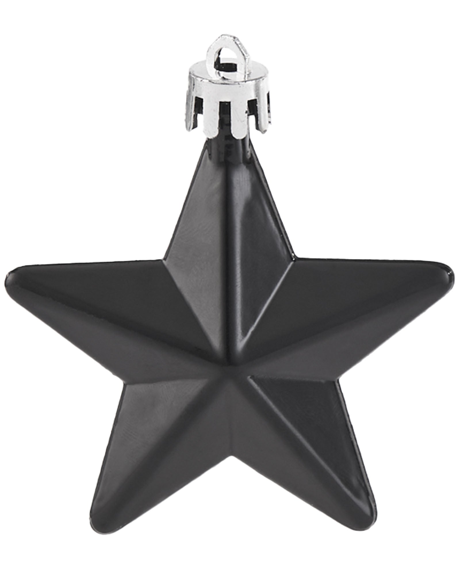 Six Hanging Stars, Black, 7.5 cm