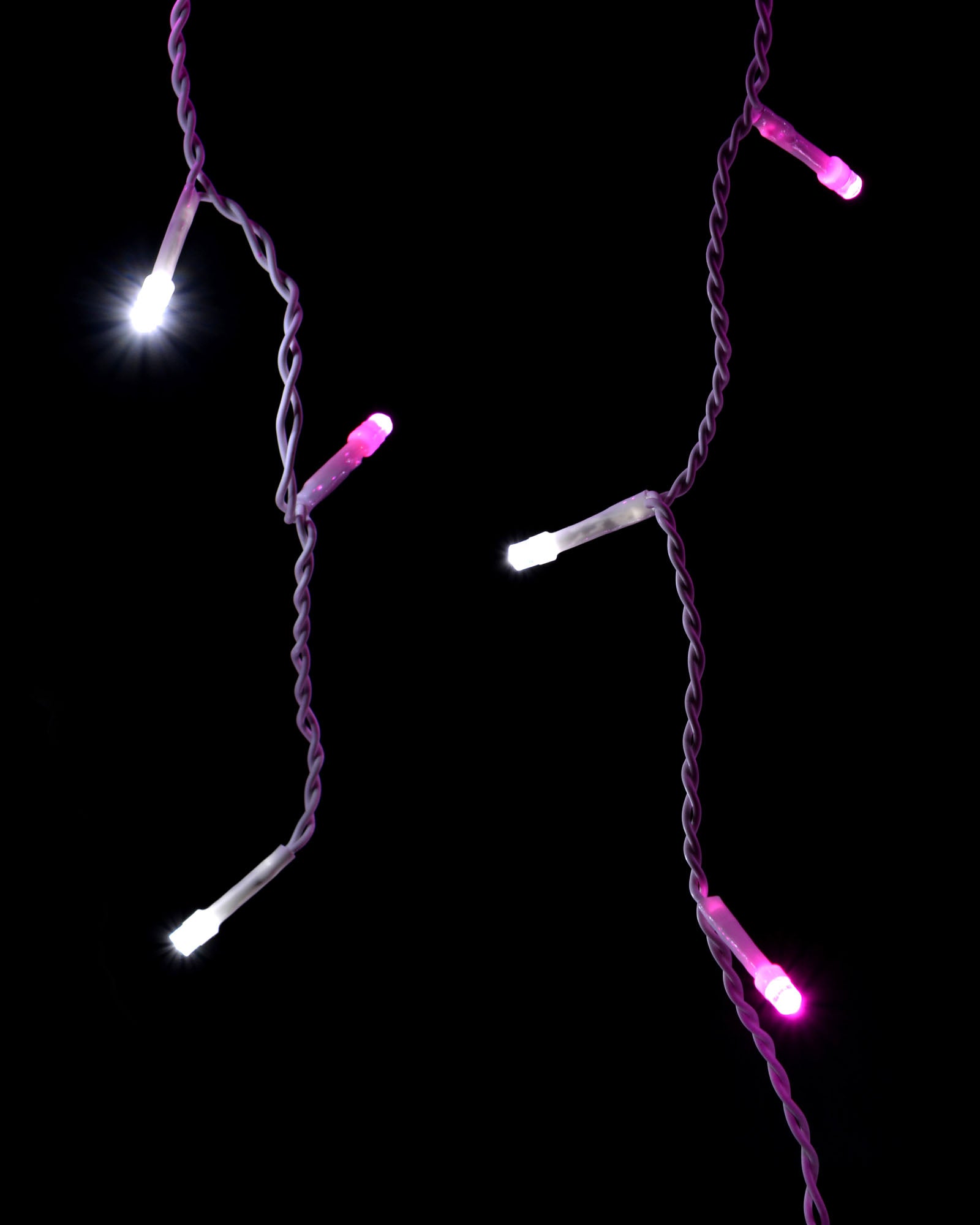 360 LED Icicle Lights, Pink/White, 8.8 m