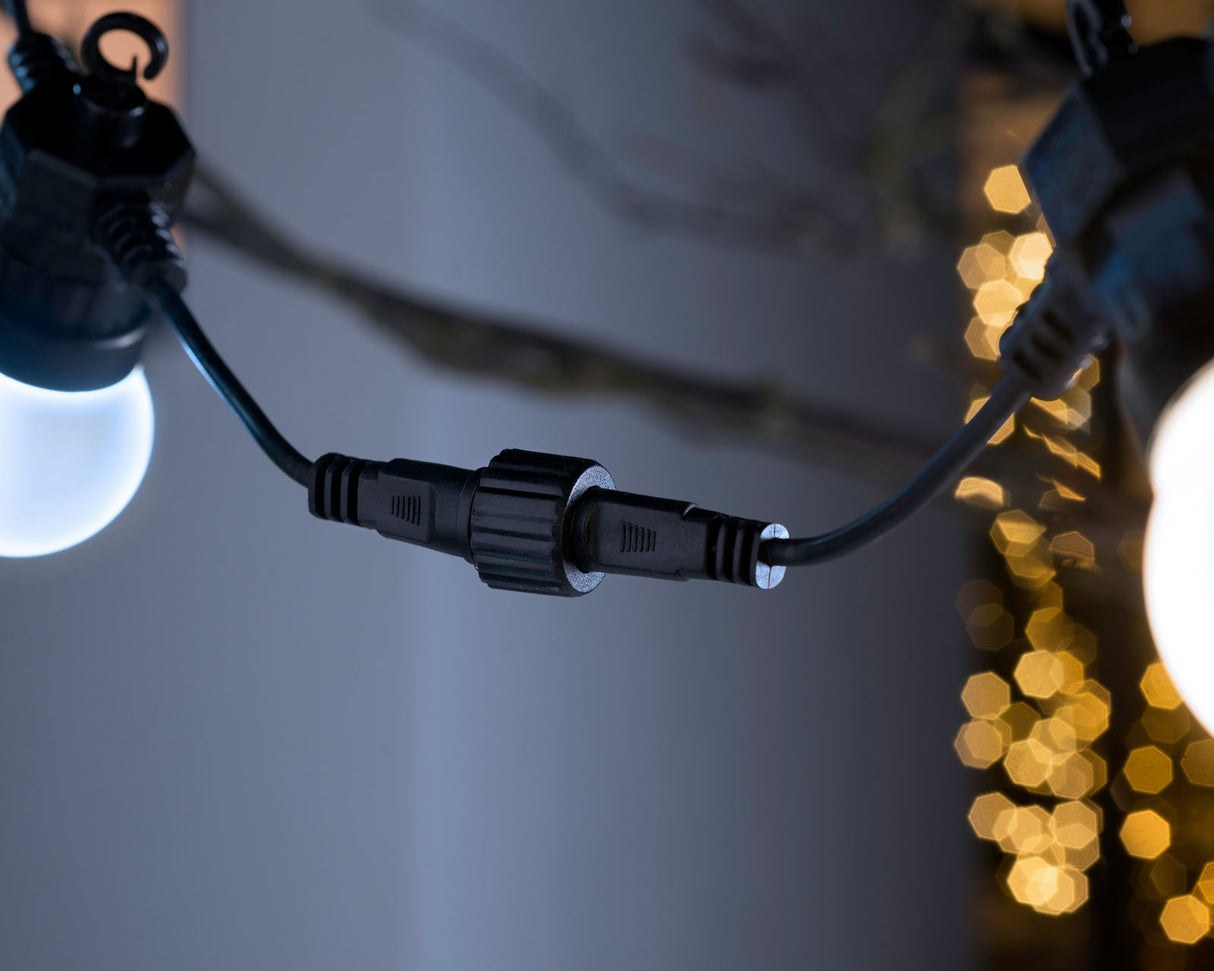 20 LED Connectable Matt Festoon Light String, Bright White, 7.7 m
