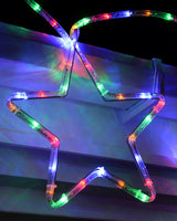 7-Star Motif Rope Light Silhouette, Multi-Colour, 300 cm