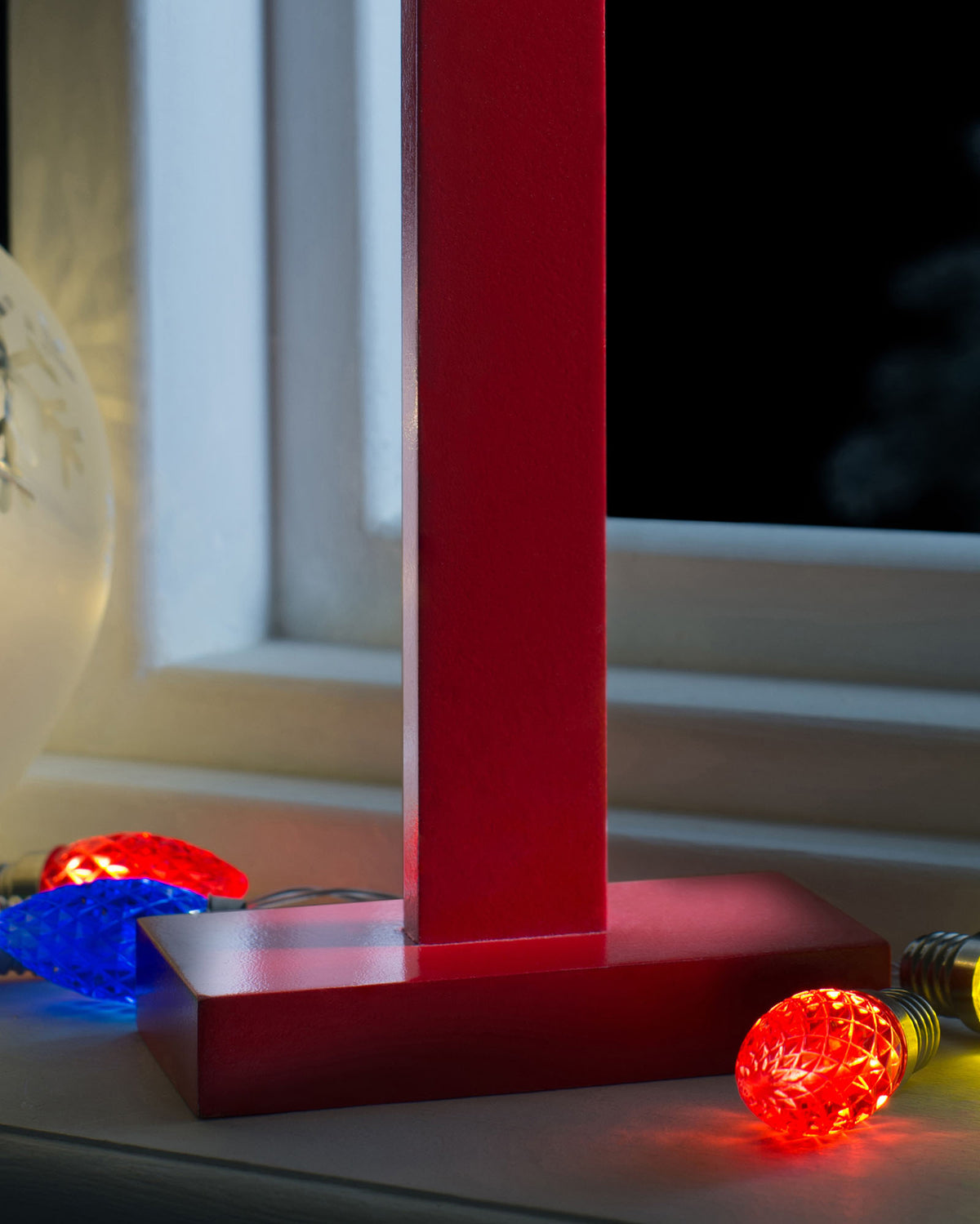 Pre-Lit Santa Stop Here Sign, 40 cm