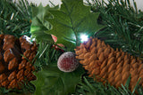 Pre-Lit Decorated Natural Pine Garland, 9 ft