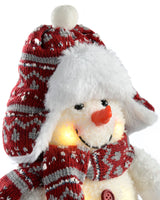 Pre-Lit LED Snowman Figurine, 25 cm