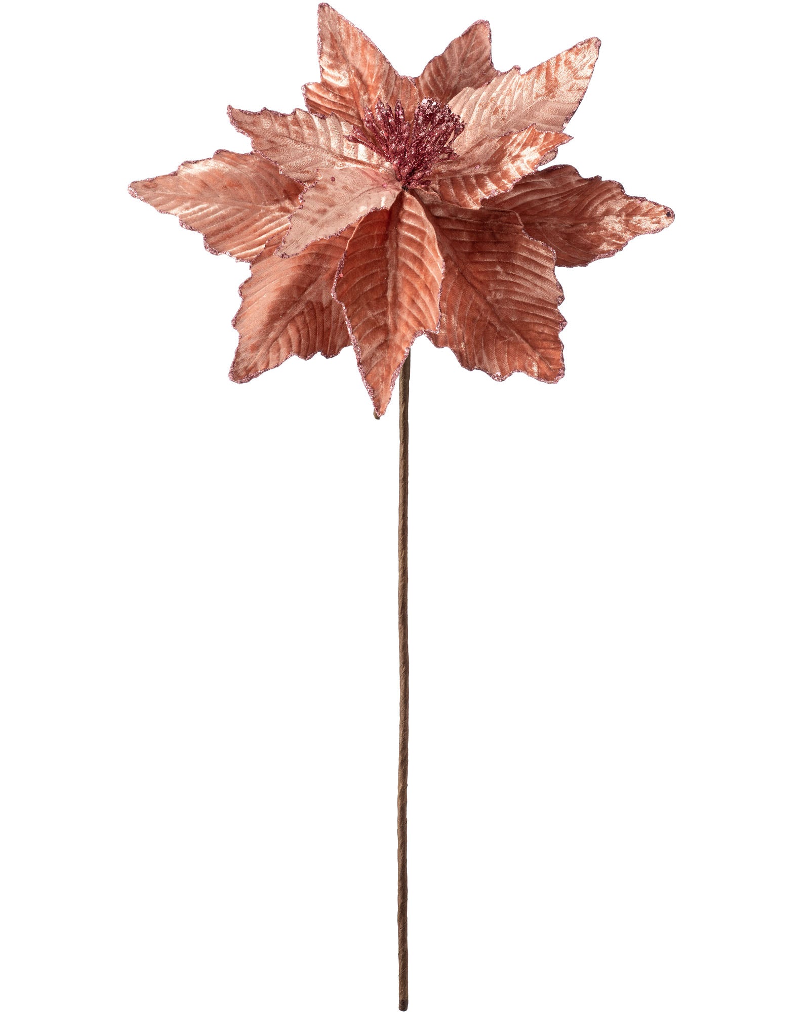 Artificial Poinsettia Flower, Pink, 32 cm