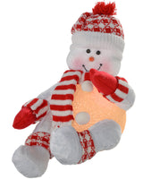 Pre-Lit Novelty Sitting Snowman, 19 cm
