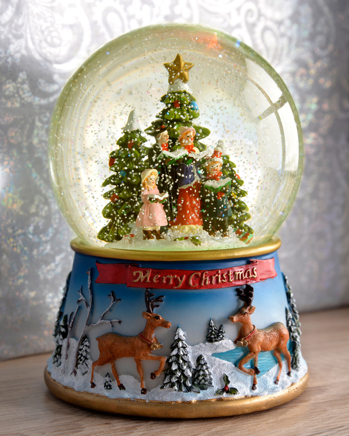 Colour Changing Carolers Snow Globe, 19 cm