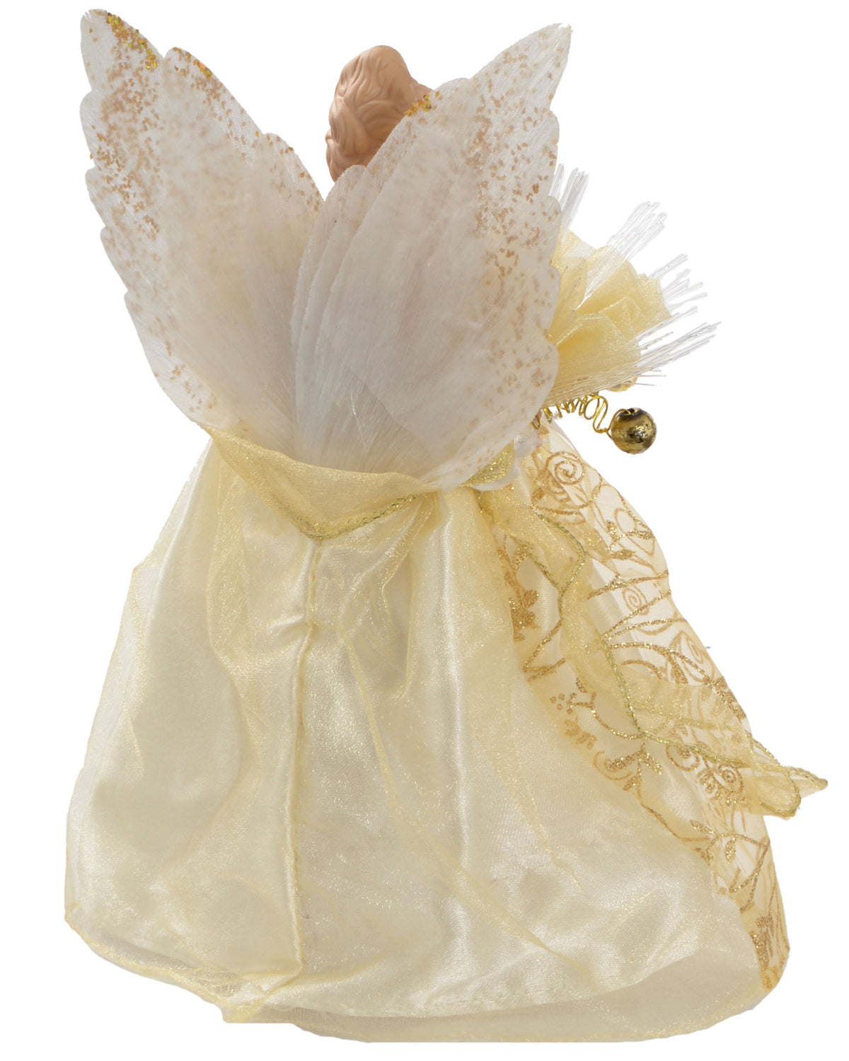 Fibre Optic Angel Christmas Tree Topper, Gold, 25 cm
