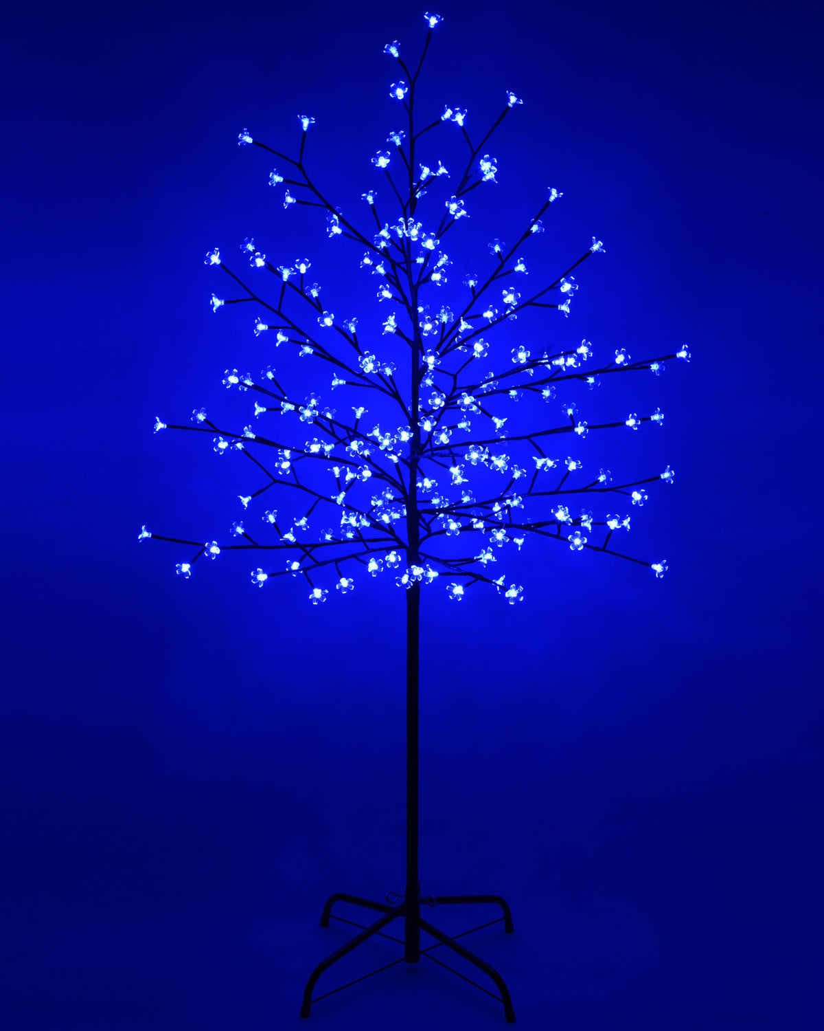Pre-Lit 200 LED Cherry Blossom Twig Tree, Blue, 5 ft