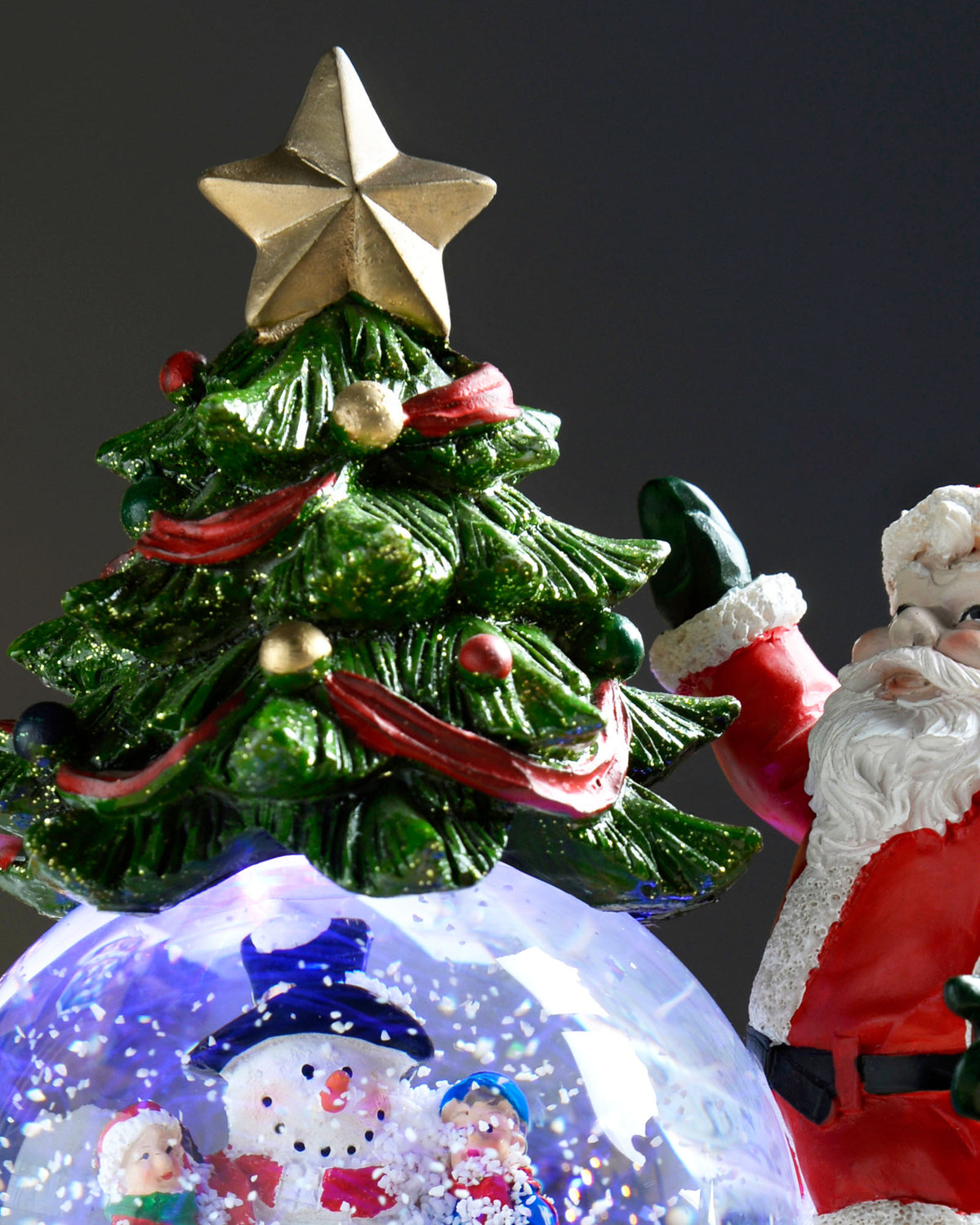 Musical Colour Changing Santa Snow Globe, 23 cm