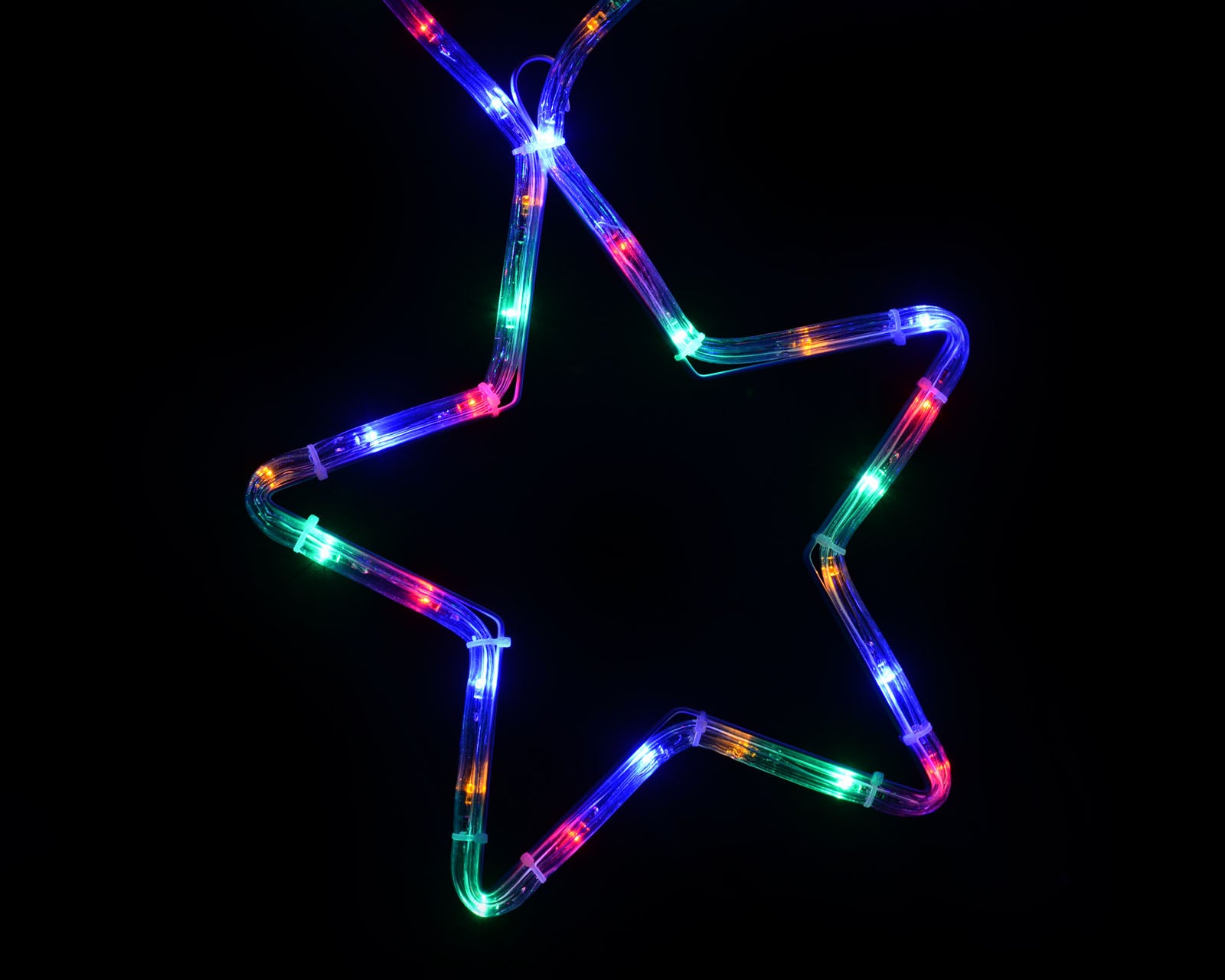 7-Star Motif Rope Light Silhouette, Multi-Colour, 300 cm