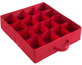 48 Piece Decoration and Ornament Storage Box, Red, 40 cm