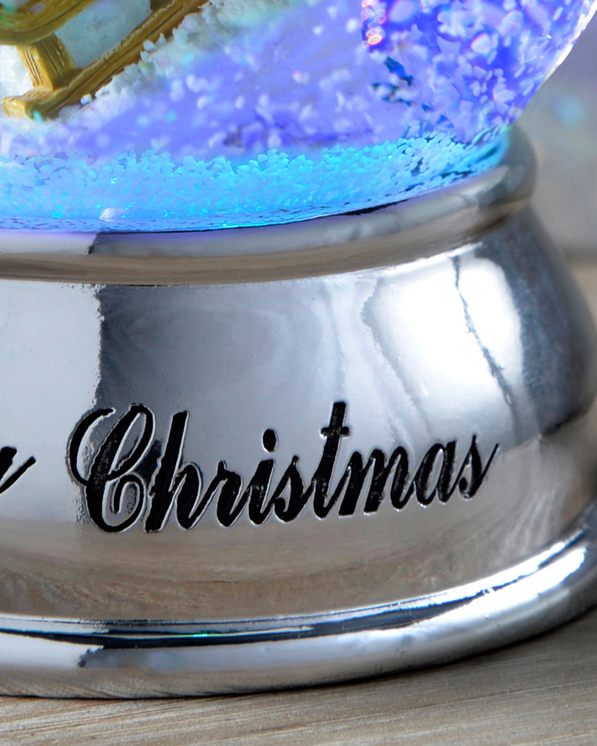 Colour Changing Snowman Snow Globe, 10 cm