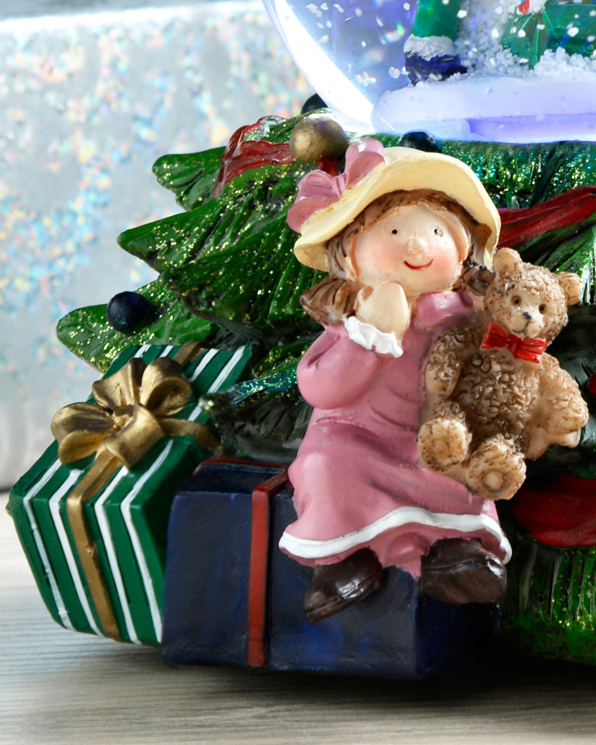 Musical Colour Changing Santa Snow Globe, 23 cm