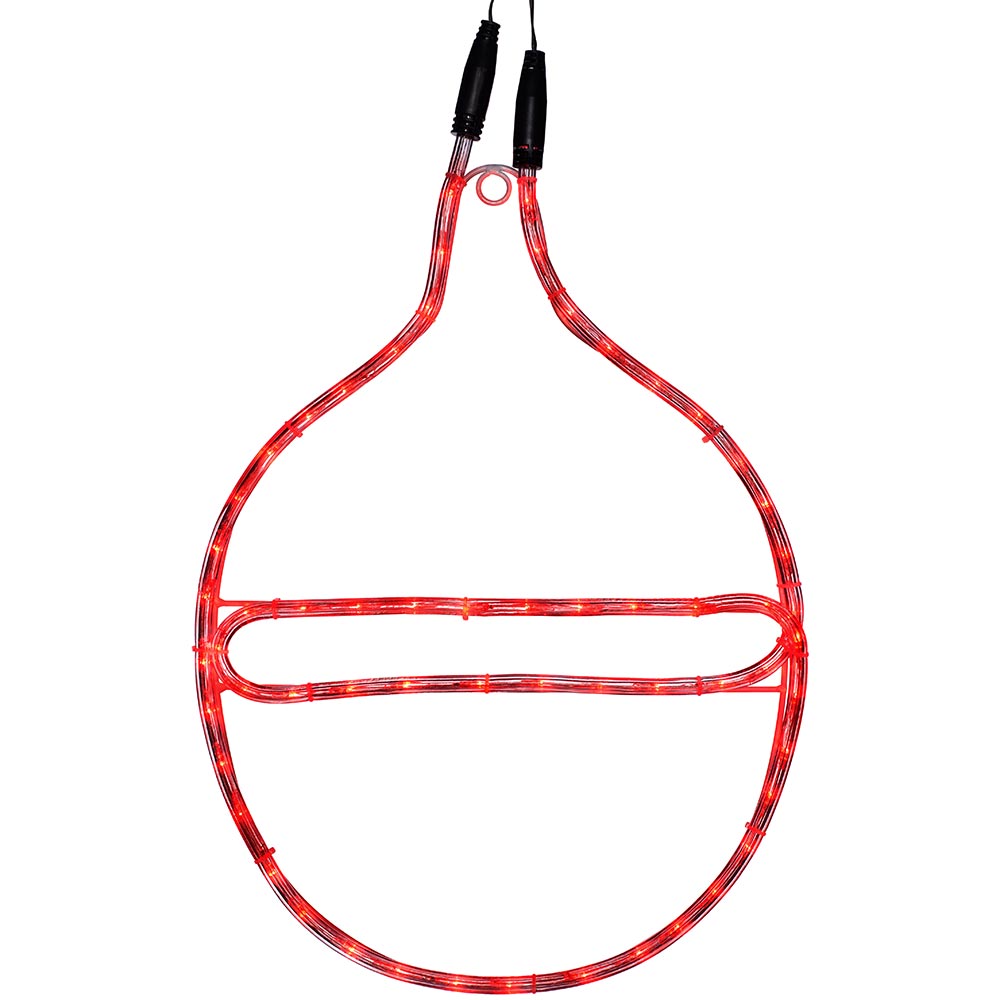 Connectable Bauble Rope Light Silhouette, Red, 54cm
